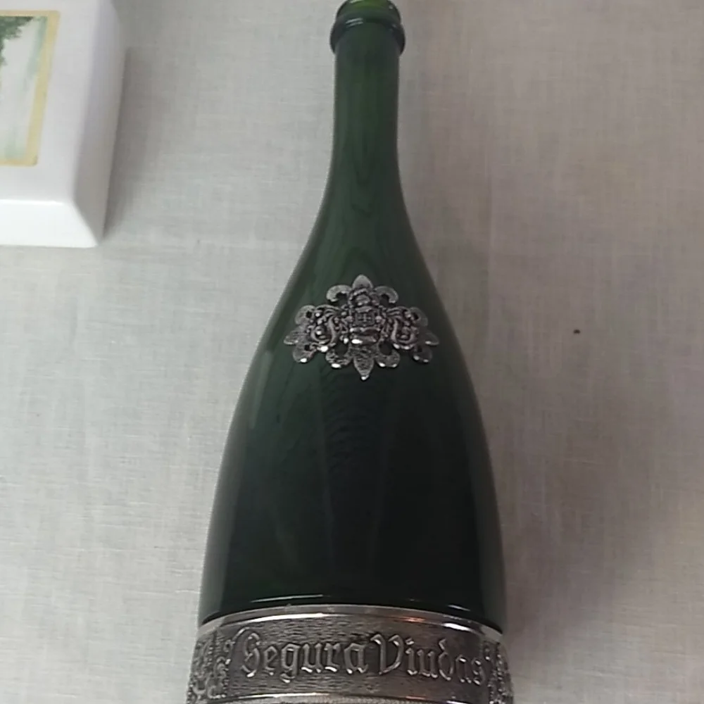 Vintage Green Glass Wine Bottle